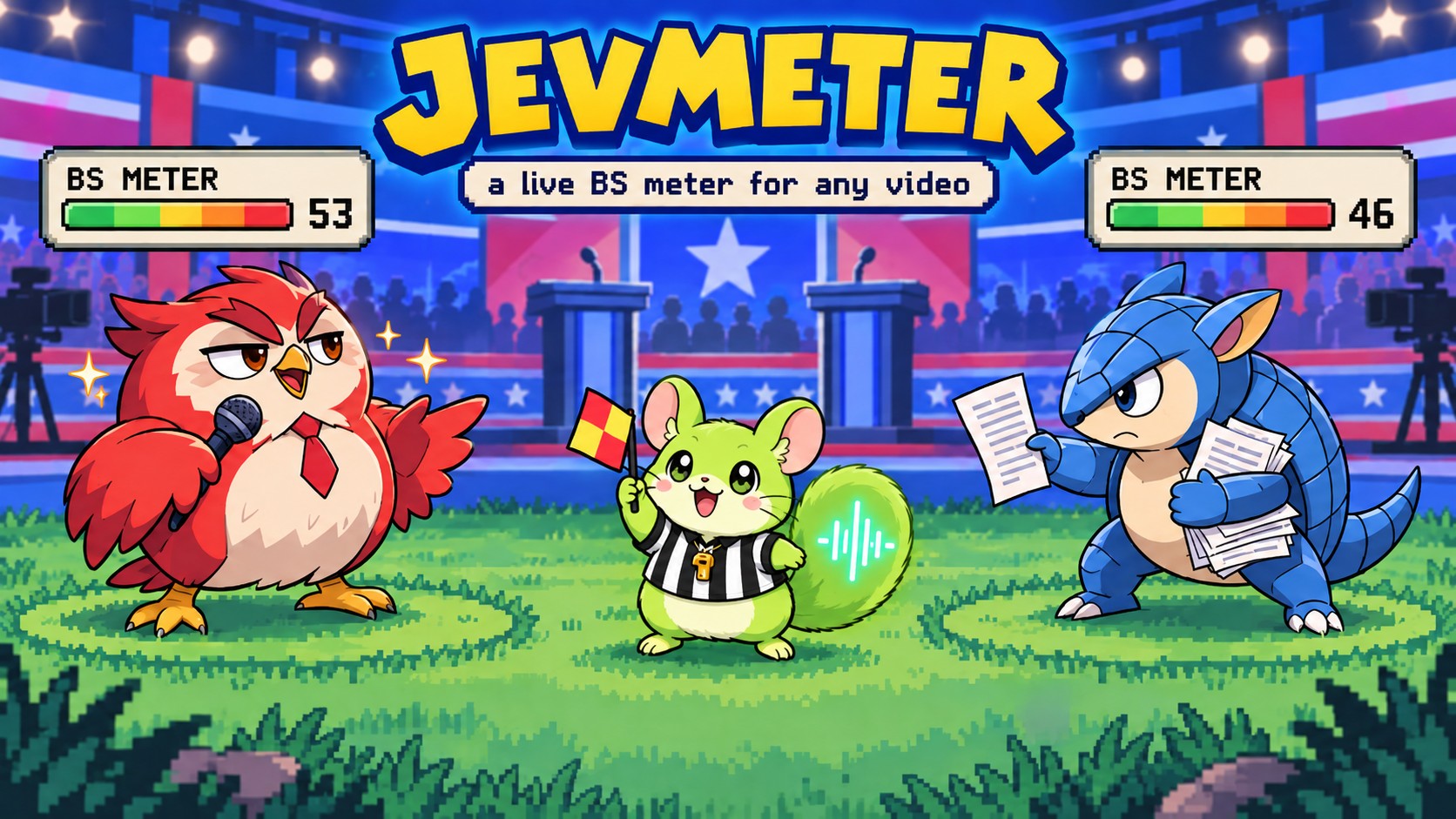 JEVMETER — 对视频转成的句子逐项评分，将结果显示到视频画面。
